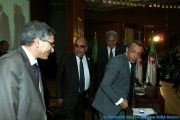 Visite du ministre des finance M. BENKHALFA Abderrahmane à l'université de Bejaia.