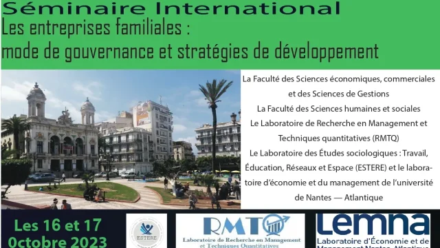 Photos du Séminaire International, sur Les entreprises familiales: mode de gouvernance et stratégies de développement