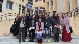 Visite pédagogique des élèves du lycée privé les colombes à l'université Abderrahmane Mira. Béjaia