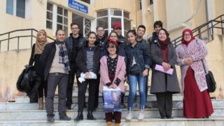 Visite pédagogique des élèves du lycée privé les colombes à l'université Abderrahmane Mira. Béjaia