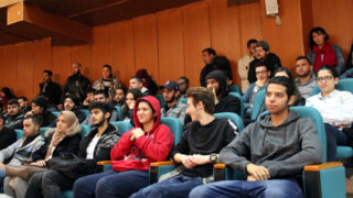 Medailles Fiels Cedric Villani et Ngo Bao Chau Universite Bejaia en Hommage Maurice Audin 08 Decembre 2018 063