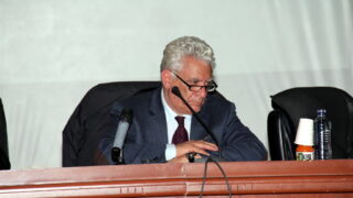 Conference M BOUCHACHI Mustapha Universite Bejaia Situation Politique Perspectives 6 Avril 2019 042