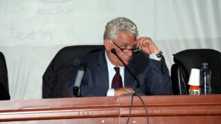 Conference M BOUCHACHI Mustapha Universite Bejaia Situation Politique Perspectives 6 Avril 2019 043