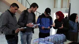 Portes ouvertes au lyceens Universite A MIRA Bejaia 11 12 Avril 2018 039