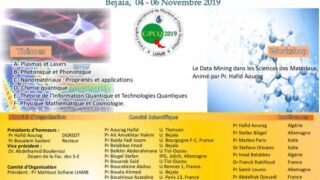 Troisieme congres international de la physique et de la chimie quantique CiPCQ2019 Univ Bejaia 4 5 6 Nov 2019 Poster