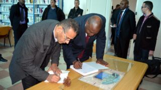 Visite Ambassadeur Zimbabwe a l universite de Bejaia Algerie Campus Aboudaou le 29 janvier 2019 089