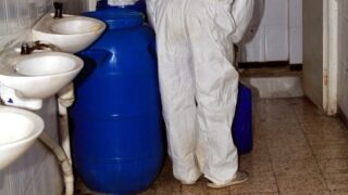 Compagne de desinfection des amphitheatres blocs pedagogiques et laboratoires Universite de Bejaia 30 Mars 2020l 030