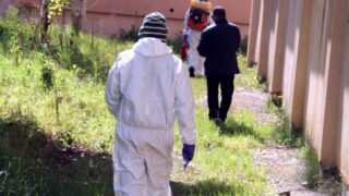 Compagne de desinfection des amphitheatres blocs pedagogiques et laboratoires Universite de Bejaia 30 Mars 2020l 063