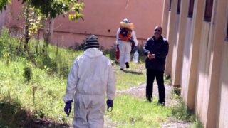 Compagne de desinfection des amphitheatres blocs pedagogiques et laboratoires Universite de Bejaia 30 Mars 2020l 064