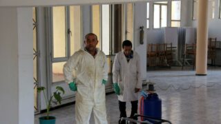 Desinfection Blocs Pedagogique Campus Targa Ouzemour MGX Univ Bejaia 15 Sept 2020003