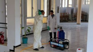 Desinfection Blocs Pedagogique Campus Targa Ouzemour MGX Univ Bejaia 15 Sept 2020004