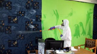 Desinfection Blocs Pedagogique Campus Targa Ouzemour MGX Univ Bejaia 15 Sept 2020010