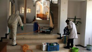 Desinfection Blocs Pedagogique Campus Targa Ouzemour MGX Univ Bejaia 15 Sept 2020011