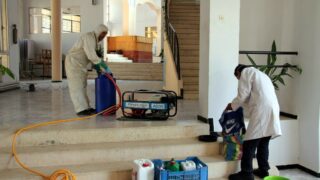 Desinfection Blocs Pedagogique Campus Targa Ouzemour MGX Univ Bejaia 15 Sept 2020012