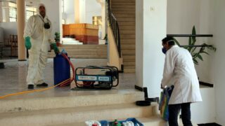 Desinfection Blocs Pedagogique Campus Targa Ouzemour MGX Univ Bejaia 15 Sept 2020013