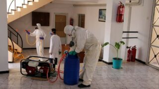 Desinfection Blocs Pedagogique Campus Targa Ouzemour MGX Univ Bejaia 15 Sept 2020019