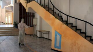 Desinfection Blocs Pedagogique Campus Targa Ouzemour MGX Univ Bejaia 15 Sept 2020022