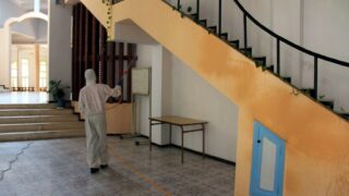 Desinfection Blocs Pedagogique Campus Targa Ouzemour MGX Univ Bejaia 15 Sept 2020023