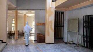 Desinfection Blocs Pedagogique Campus Targa Ouzemour MGX Univ Bejaia 15 Sept 2020025