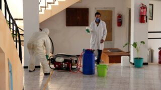 Desinfection Blocs Pedagogique Campus Targa Ouzemour MGX Univ Bejaia 15 Sept 2020028