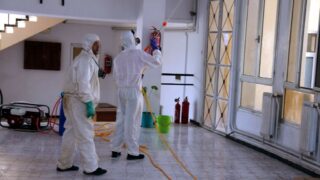 Desinfection Blocs Pedagogique Campus Targa Ouzemour MGX Univ Bejaia 15 Sept 2020033