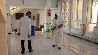 Desinfection Blocs Pedagogique Campus Targa Ouzemour MGX Univ Bejaia 15 Sept 2020034