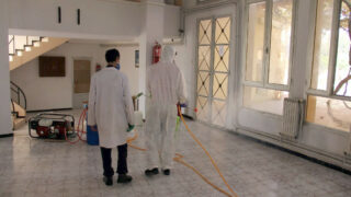 Desinfection Blocs Pedagogique Campus Targa Ouzemour MGX Univ Bejaia 15 Sept 2020035