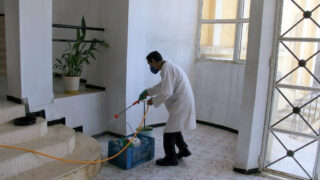 Desinfection Blocs Pedagogique Campus Targa Ouzemour MGX Univ Bejaia 15 Sept 2020036