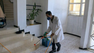 Desinfection Blocs Pedagogique Campus Targa Ouzemour MGX Univ Bejaia 15 Sept 2020037