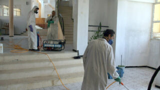 Desinfection Blocs Pedagogique Campus Targa Ouzemour MGX Univ Bejaia 15 Sept 2020038