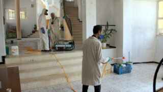 Desinfection Blocs Pedagogique Campus Targa Ouzemour MGX Univ Bejaia 15 Sept 2020039