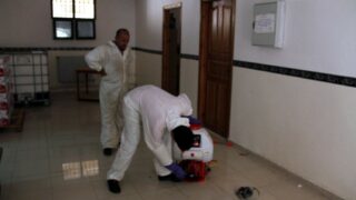 Desinfection Blocs Pedagogique Campus Targa Ouzemour MGX Univ Bejaia 15 Sept 2020043