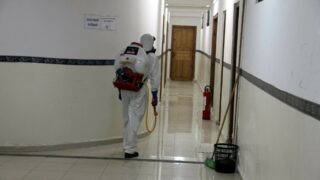 Desinfection Blocs Pedagogique Campus Targa Ouzemour MGX Univ Bejaia 15 Sept 2020046