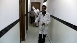 Desinfection Blocs Pedagogique Campus Targa Ouzemour MGX Univ Bejaia 15 Sept 2020048