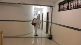 Desinfection Blocs Pedagogique Campus Targa Ouzemour MGX Univ Bejaia 15 Sept 2020050