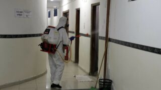 Desinfection Blocs Pedagogique Campus Targa Ouzemour MGX Univ Bejaia 15 Sept 2020051