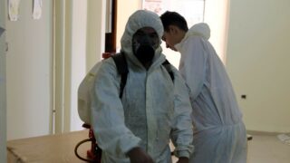 Desinfection Blocs Pedagogique Campus Targa Ouzemour MGX Univ Bejaia 15 Sept 2020059