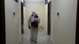 Desinfection Blocs Pedagogique Campus Targa Ouzemour MGX Univ Bejaia 15 Sept 2020061