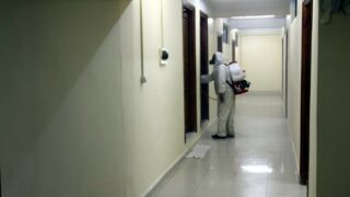 Desinfection Blocs Pedagogique Campus Targa Ouzemour MGX Univ Bejaia 15 Sept 2020064