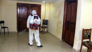 Desinfection Blocs Pedagogique Campus Targa Ouzemour MGX Univ Bejaia 15 Sept 2020067