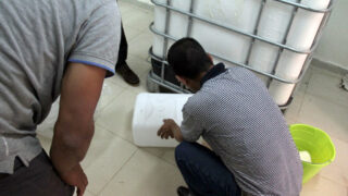 Distribution Gel Hydroalcoolique sous direction des moyens et de la maintenance universite de Bejaia 19