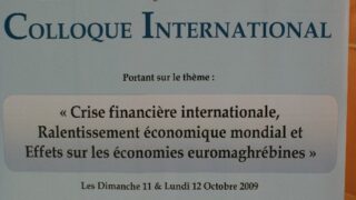 Colloque international sur la crise financière 4 Colloque international crise internationale ralentissement economique mondial 11 12 octobre 2009 04