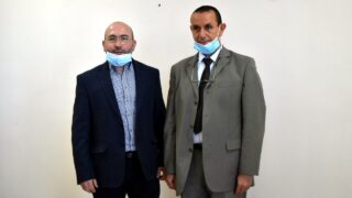 Installation du Professeur AOUDIA Sofiane, nouveau Doyen de la Faculté des Sciences Exactes 2 Pr AOUDIA Sofiane, doyen de la faculté des sciences exactes, en compagnie du Pr BOUDA Ahmed, recteur de l'université de Bejaia