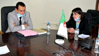 Installation du Dr BELHOUCINE Mounia en qualite de vice recteur charge des relations exterieures universite Bejaia 11 03 2021 10