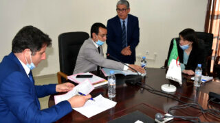 Installation du Dr BELHOUCINE Mounia en qualite de vice recteur charge des relations exterieures universite Bejaia 11 03 2021 11