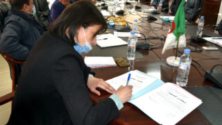 Installation du Dr BELHOUCINE Mounia en qualite de vice recteur charge des relations exterieures universite Bejaia 11 03 2021 14