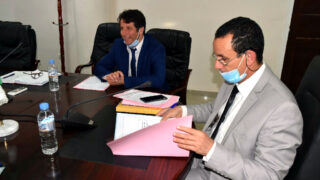 Installation du Dr BELHOUCINE Mounia en qualite de vice recteur charge des relations exterieures universite Bejaia 11 03 2021 16