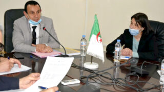 Installation du Dr BELHOUCINE Mounia en qualite de vice recteur charge des relations exterieures universite Bejaia 11 03 2021 2