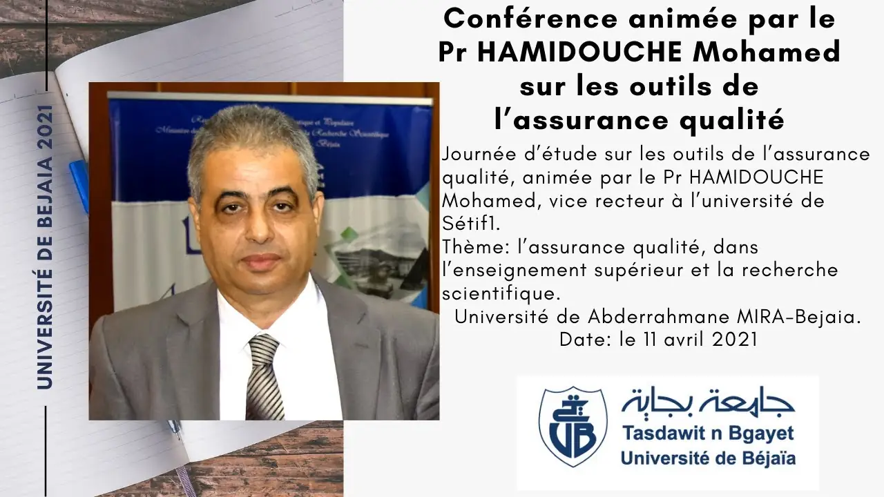 Home 5 Journée d’étude sur les outils de l’assurance qualité, animée par le Pr HAMIDOUCHE Mohamed