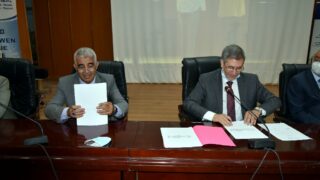 Ceremonie d installatio officielle du Pr BENAICHE Abdelkrim nouveau Recteur de l universite Abderrahmane MIRA de Bejaia le mar 56
